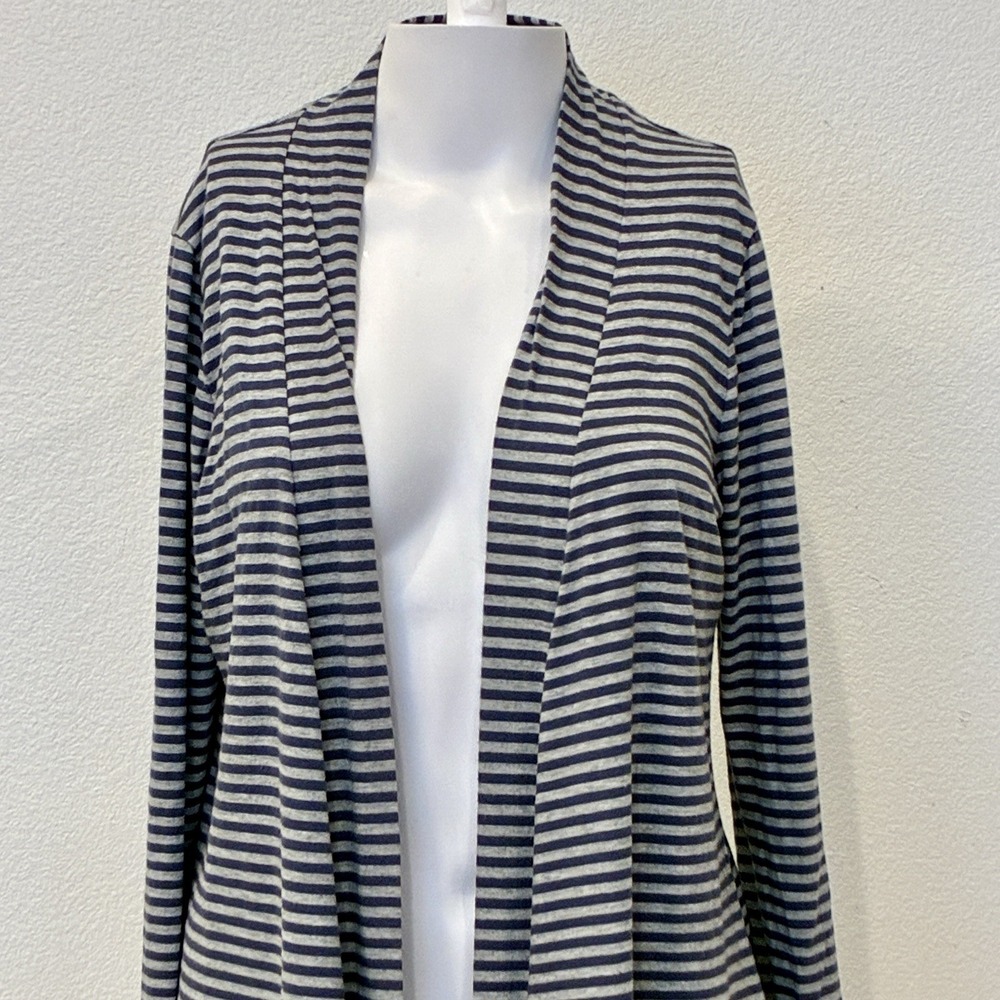 Boden‎ Womens Striped Asymettrical Open Cardigan Sweater Cotton Blend US Size 10 - Picture 3 of 11